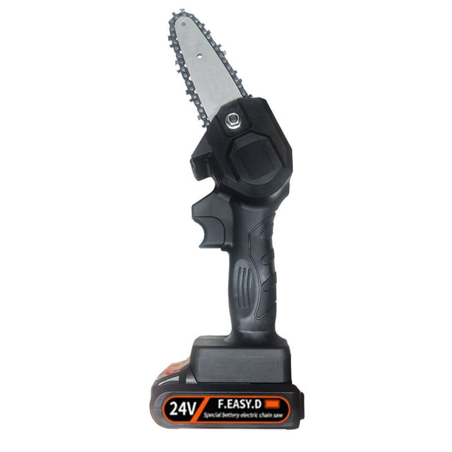 Amdohai 24V Lithium Battery Portable Electric Pruning Saw Rechargeable Small Electric Saws Woodworking One-handed Electric Saw Garden Logging Mini Electric Chain Saw