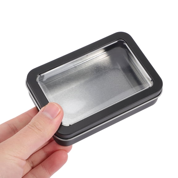 WRISTBIQUE Playing Cards Case Metal 6Pcs Card Decks Tinplate Box Black Protection For Games