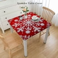 thumbnail image 2 of nygtbtfer Red Farmhouse Fabric Christmas Tablecloth - Red, Gold and White Country Rustic Holiday Tablecloth, 2 of 7