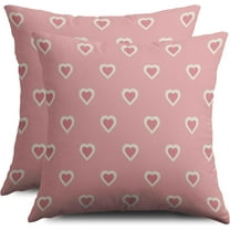 Valentines Day Pillow Covers 20X20 Set of 2, Pink Valentine''s Print Decorative Throw Pillow Covers Outdoor Farmhouse Holiday Anniversary Wedding Decorations Cushion Case Couch Sofa Bed Decor
