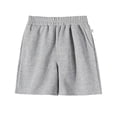 thumbnail image 2 of Crunowin Boy's Slim Sports Cotton Shorts, With Side Pockets Elastic Waist Solid Color Sporty Casual Shorts Gray 7-8Years, 2 of 6