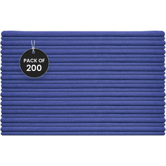 Shop Towels (Blue, 200-Pack) - Bulk Cleaning Towel in a Bag, Mechanic Cotton Wipes for Car Maintenance, Auto Mechanics & Garage, Wipe Grease & Oil, Machine Wash & Reusable