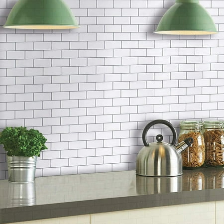 tile peel stick grey subway decals adhesive self stickers