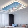 thumbnail image 2 of Blue Christmas Fluorescent Light Covers, Snowman Xmas Tree Snowflake Winter Magnetic Light Covers for Ceiling Lights, Fluorescent Ceiling Shade Filters for Classroom Bedroom Office 4x2Ft x 1PCS, 2 of 8