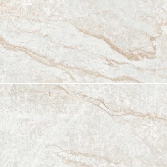 The Tile Life Galleria Taj Mahal 24" x 48" White Semi-Polished Porcelain Floor and Wall Tile, Case of 2