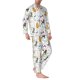 thumbnail image 2 of Balery Colorful Poodle Dog Pijama para Hombre de Dos Piezas con Manga Larga, Conjunto de Dormir y Descanso Suave con Bolsillos-Small, 2 of 7