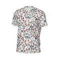 thumbnail image 6 of Wukai Christmas Elements Print Men's Short-Sleeved Mesh T-Shirt,Quick-Dry Short Sleeve Workout T-Shirt-Large, 6 of 8