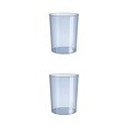 thumbnail image 1 of Bewildely Cubo de basura nórdico transparente, cubo de basura, contenedor de almacenamiento de tipo abierto, cubo de basura para el hogar, el Azul transparente 10L 2Conjunto, 1 of 6