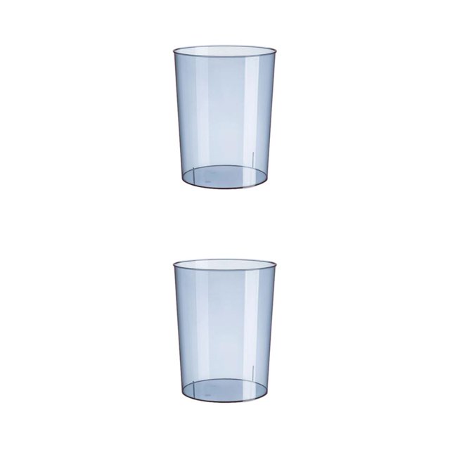 Bewildely Cubo de basura nórdico transparente, cubo de basura, contenedor de almacenamiento de tipo abierto, cubo de basura para el hogar, el Azul transparente 10L 2Conjunto