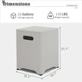 thumbnail image 6 of Hassch 16.1" Square Propane Tank Storage Side Table, Iron Gas Bottle Conceal Patio Table with Open Bottom and Adjustable Feet, Weather-Resistant Outdoor Accent Table, Imitation Marble Color, 6 of 9