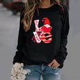 thumbnail image 2 of Midsumdr Womens Sweatshirt Casual Long Sleeve Valentine's Day Printing Blouse Tops Pullover Round Neck Loose Fit Sweatshirt, 2 of 4