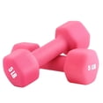 thumbnail image 1 of Juego de 2 Mancuernas de Neopreno 2.3 kg (5 Libras), Color Rosa, 1 of 7