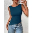 thumbnail image 2 of PRETTYGARDEN Womens Ruched Tank Tops Summer Sleeveless Slim Fit T Shirts Blouses Going Out Y2K Fashion Clothes, 2 of 7