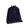 thumbnail image 1 of LUXUR Mens Stand-up Collar Jacket Cardigan Gym Outwear Dark Blue (Men) L, 1 of 4