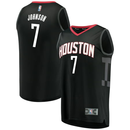 Joe Johnson Jersey - Men's Houston Rockets Joe Johnson Generic Branded Black Fast Break Replica Player Jersey - Statement Edition-S
