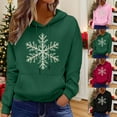 thumbnail image 5 of Christmas Sweatshirt Women'S Hooded Hoody Long Sleeve Drawstring Print Oversized Fall Pocket Tops Christmas Hoodie Red S, 5 of 5