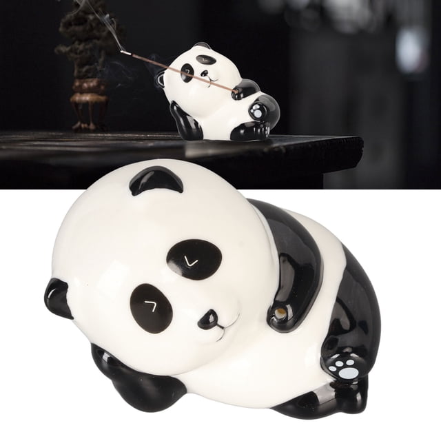 Soporte para varillas de incienso soporte para incienso de cerámica elegante forma de Panda resistente a altas temperaturas para decoración del hogar ANGGREK Otros