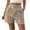 Khaki, variant on Siminsem Women's Linen Blend Bermuda Shorts High Waisted Button Front Shorts with Pockets Straight Leg Loose Fit Summer Beach Trousers Breathable Lightweight 2026, Silver, L