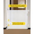 thumbnail image 4 of Retractable Baby Gate for Stairs – 33” Height, Expands up to 55” Width – Safety Gate for Infants, Toddlers, Dogs & Pets – Easy Install, Secure Closure, Gray Mesh Design for Indoor & Outdoor Use, 4 of 10