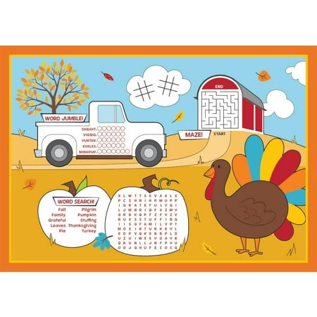 

Online Party Sales Placemats Fall Activity 8 ct