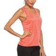 thumbnail image 6 of Womens Workout Tank Tops Sleeveless Cropped Tank Tops Scoop Neck Basic Undershirt Sleeveless Shirts Oversized Gym Clothes (Orange,M), 6 of 7
