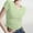 c01Green, variant on JGGSPWM Women's Notch V Neck Ribbed Fitted Shirt Slim Fit Breathable Comfortable Basic Short Sleeves Tee Shirt Top Green M