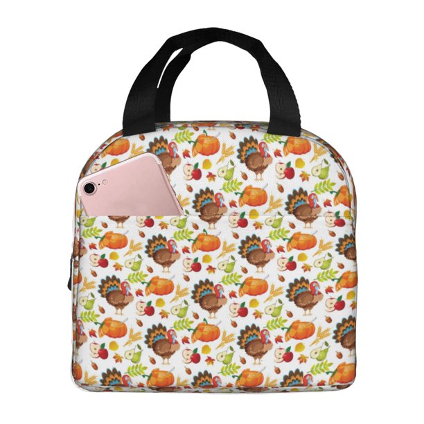 Disketp Thanksgiving Turkey Bolsa Térmica para Almuerzo para Hombre y Mujer, Ideal para Trabajo, Senderismo y Picnic