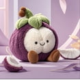 thumbnail image 2 of Adorable Mangosteen Plush Toy Soft Stuffed Fruit Doll for Kids & Adults, Perfect Cuddly Gift for All Ages, 2 of 3