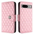 thumbnail image 7 of Elegant PU Leather Wallet Case for Google Pixel 8a with Wrist Strap, Women Girls Shockproof Kickstand Magnetic Closure Card Slots Rugged Phone Case Cover for Google Pixel 8a, Pink, 7 of 7