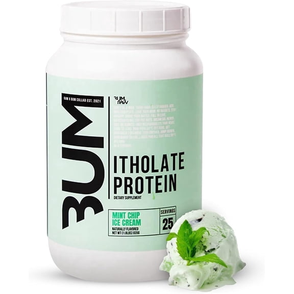 Raw Nutrition BUM Itholate Protein Powder, Mint Chip Ice Cream, 25 Servings