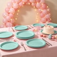 thumbnail image 3 of 20 Pcs Mint Green Paper Plates, 7 Inch Pastel Disposable Dinnerware for 20 Guests, Solid Dessert Plates for Baby Shower Birthday Party Supplies, 3 of 5