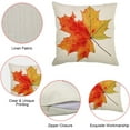 thumbnail image 4 of Fall Pillow Covers, Maple Leaves Throw Pillow Covers, 18 Inch Autumn Decorative Pillow Cases, 2 Pack Sofa Pillow Covers, Linen Cushion Cover for Couch Bed and Car, 4 of 6