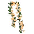 thumbnail image 3 of GROWTH TANK Artificial Flower Vines 180cm Silk Rose Vine for Table Fireplace Arrangement Champagne, 3 of 9