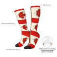 thumbnail image 5 of America Canada Flag Pattern Knee High Socks for Women Long Leg Warmers Socks, 5 of 7