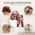 thumbnail image 4 of Uemuo Buffalo Plaid Love And Gnome Pattern Womens Pajama Sets,PJ Set for Women,Pajamas for Women Logo,Long Sleeve Pajama Set for Women,Soft Long Sleeve Top With Pants-Small, 4 of 9