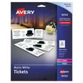 thumbnail image 2 of "Printable Tickets W/tear-Away Stubs, 97 Bright, 65lb, 8.5 X 11, White, 10 Tickets/sheet, 20 Sheets/pack | Bundle of 5 Packs", 2 of 6