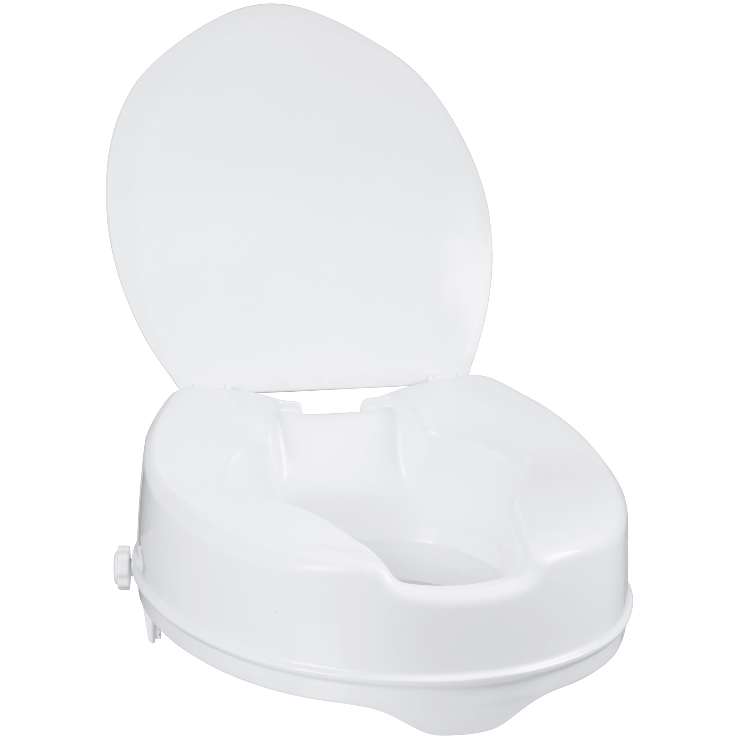 AquaSense Raised Toilet Seat with Lid, White, 4 Inch - Walmart.com ...