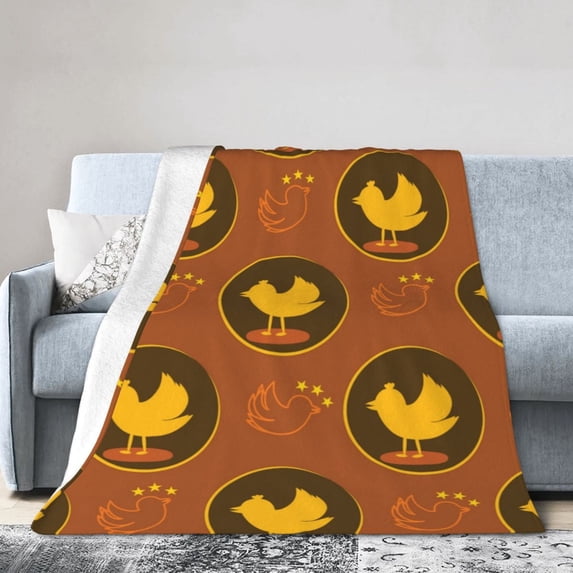 Cartoon Retro Pattern Throw Blanket, Anti-Pilling Ultra-Soft Micro Fleece Cover Blanket for Bed Sofa, for All Seasons, 80"x60"