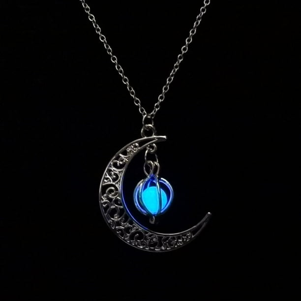 Collar de cadena de clavícula con colgantes luminosos de Halloween