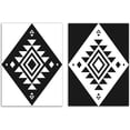 thumbnail image 3 of Aztec Wall Art Framed Canvas Aztec Wall Decor Black White Aztec Posters Prints Tribal Aztec Wall Art Geometric Abstract Wall Art Farmhouse Home Decor for Living Room Bathroom Decor 12x16 Inch, 3 of 7