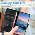 thumbnail image 3 of Phone Case for Samsung Galaxy A14 4G/5G Flip Folio Card Slots Holder Litchi Pattern PU Lether Wallet, 3 of 5
