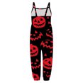 thumbnail image 5 of Gunia Halloween Toddler Girls Outfit Flannel Kids Suspender Romper Loose Harem Style Jumpsuit Festive Party Outfits Black 4-5 Years, 5 of 5