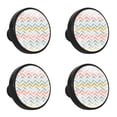 thumbnail image 1 of 4 Pcs Retro Stripes Knobs for Kitchen Cabinet Cupboard Dresser Bookcase Drawer Pulls Handles Round Home Decor, 1 of 5
