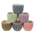 thumbnail image 1 of 6Pcs Ceramic Succulent Pots Breathable Flower Pot Cactus Planters Clay Pots, 1 of 6