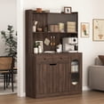 thumbnail image 7 of 71"tall Kitchen Cabinet With And Microwave Stand For A Functional Organized Pantry Glass Doors Stylish Practical, 7 of 7