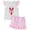 R0329-Pink, variant on TOWED22 Baby Girls Summer Fashion Sets 2pcs Outfit Sleeveless Tank Top Tee and Casual Shorts Outfits Clothing Clothes(Pink,6-12 M)