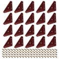 thumbnail image 1 of Unique Bargains 20Pack Cornière d'Angle 66x66mm Accolades Joignant Support avec Vis Brun, 1 of 7