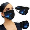Adult Black Disposable Mask with Butterfly Prints, 3 Ply Filter Face Mask 3-Layer Protective Face Covering with Nose Wire and Ear Loopps for Women & Men, 10/50ct