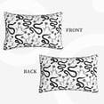 thumbnail image 3 of Haiem Pillowcase for Hair and Skin Queen - Hand Drawn Snake Printed Soft Pillowcase with Envelope Closure-20"x30", 3 of 8