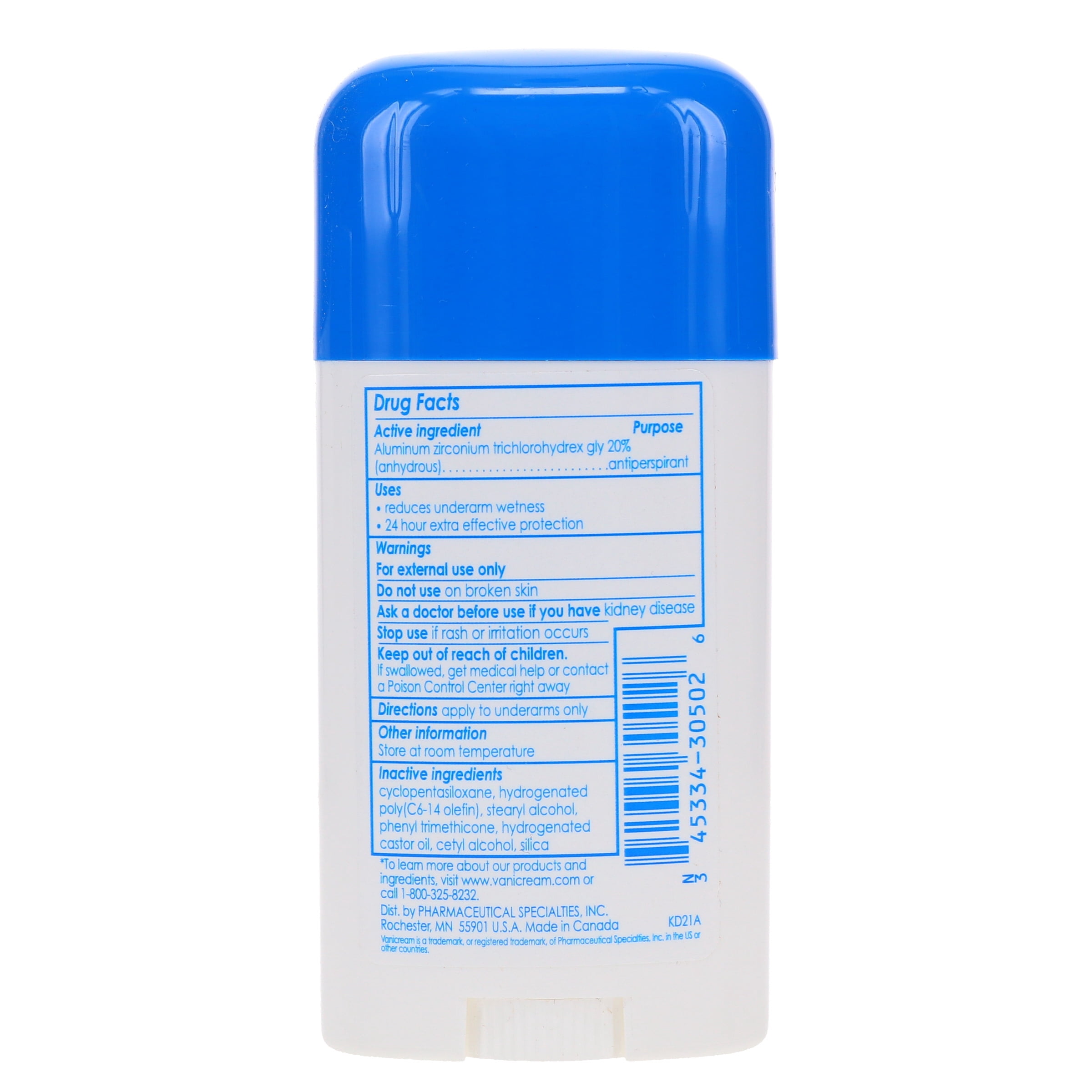 Vanicream Anti-Perspirant Deodorant 2.25 oz